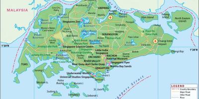 Mapa da cidade de Singapur
