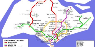 Mtr mapa da ruta Singapur