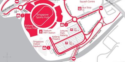 Mapa de Singapur deportes hub
