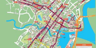 Rúa mapa de Singapur