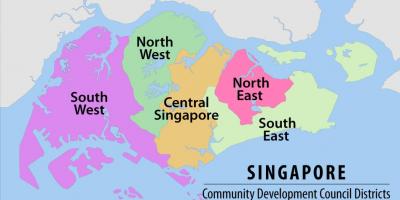 Mapa da rexión de Singapur