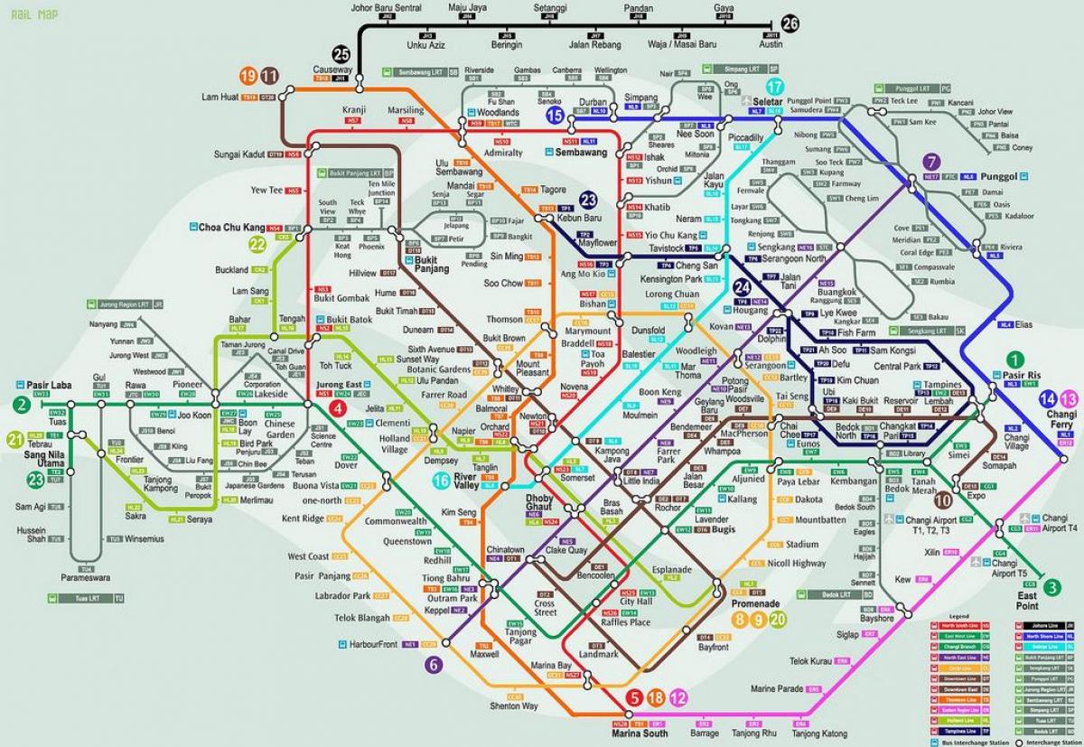 lrt mapa Singapur