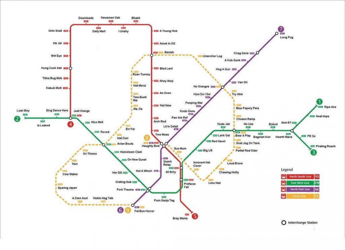 estación mrt mapa Singapur