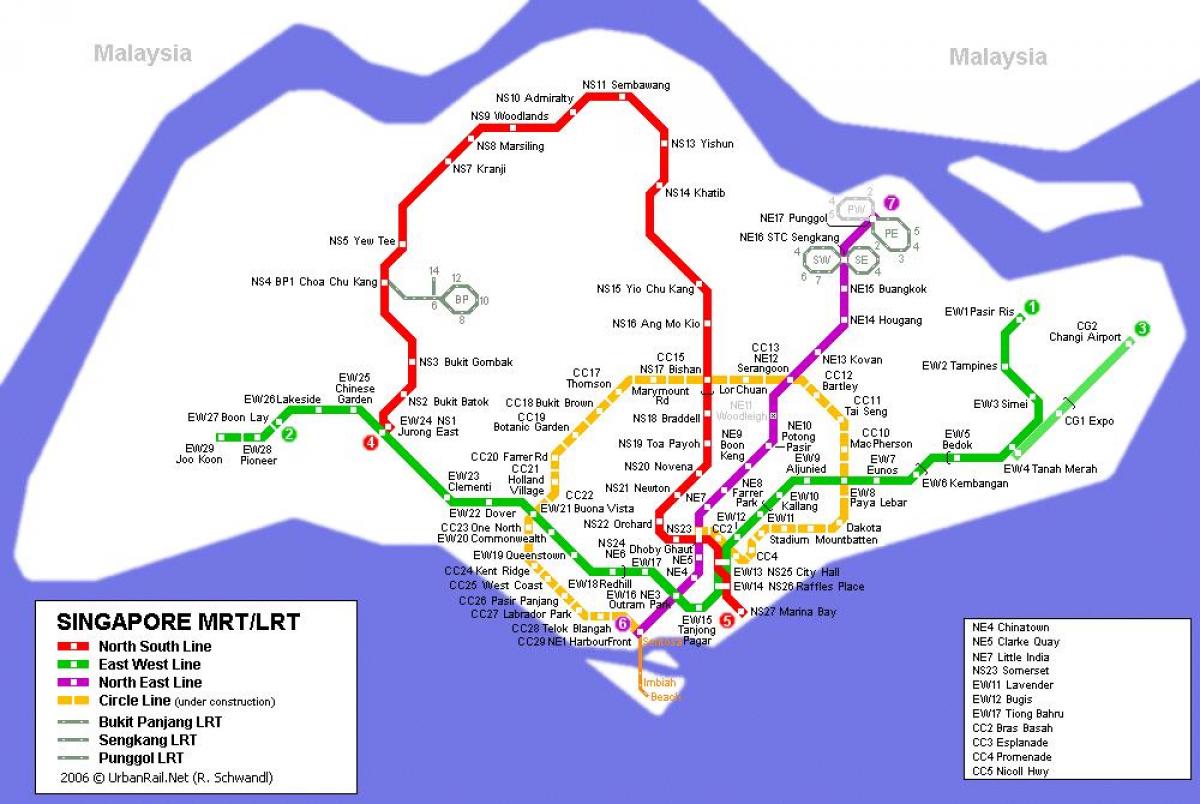 estación mrt Singapur mapa