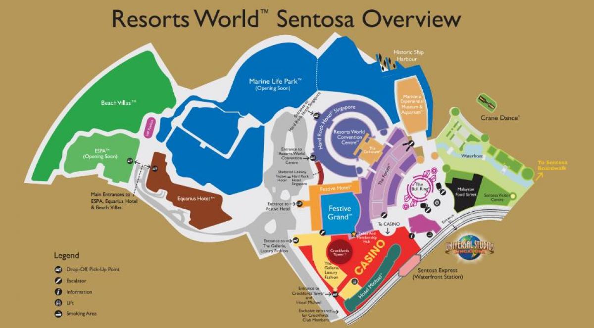 Resorts Mundo Sentosa mapa