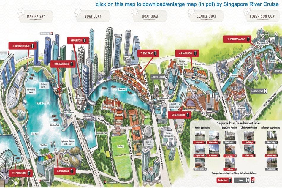 mapa de Singapur Cruceiro de Río