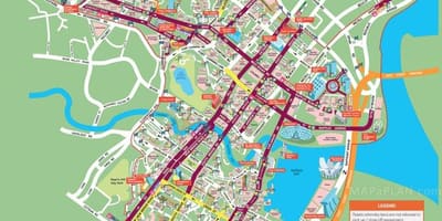 Singapur puntos turísticos mapa