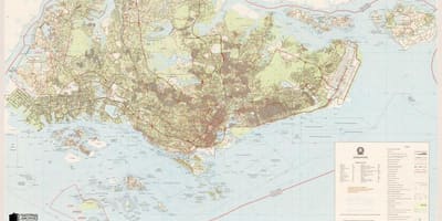 Mapa topográfico de Singapur